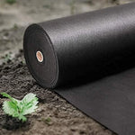 tapis jardin noir tissé robuste couverture sol polypropylène moderne 100cmx1000cm