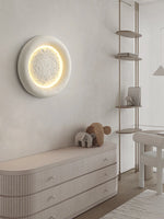 lampe led moderne blanche texturée aspect pierre minimaliste chambre salon