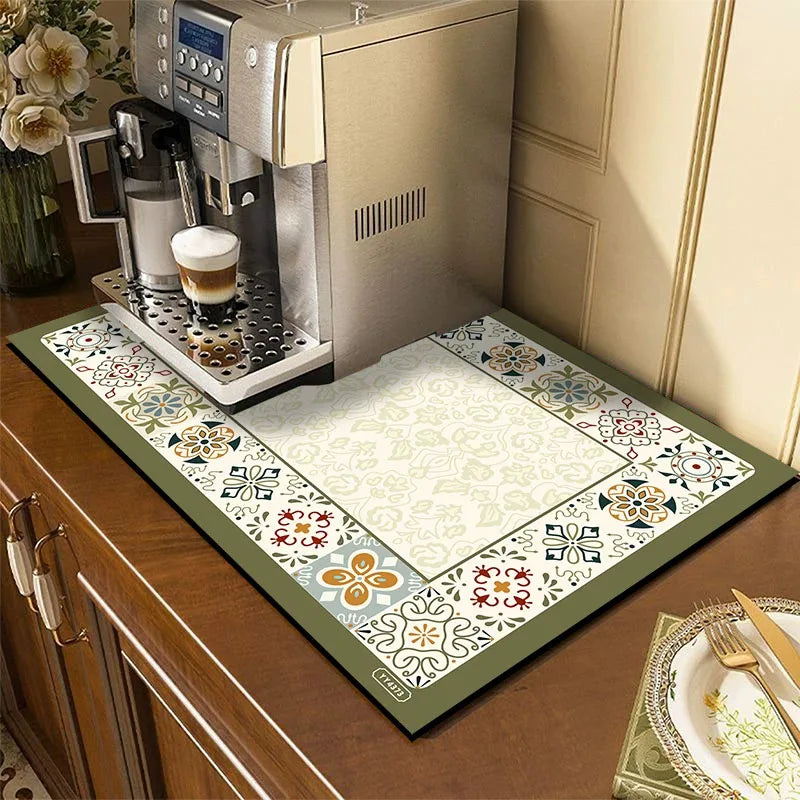 tapis cuisine multicolore carreaux géométriques moderne absorbant rapide séchage respectueux environnement 40x60cm 40x80cm