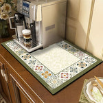 tapis cuisine multicolore carreaux géométriques moderne absorbant rapide séchage respectueux environnement 40x60cm 40x80cm