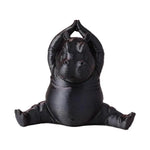 statuette hippopotame résine noire détaillée pose humoristique décoration cadeau articulée.textureGranulee