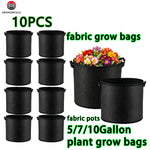 sacs culture tissu noir 10 gallon poignées renforcées aération jardinerie durable