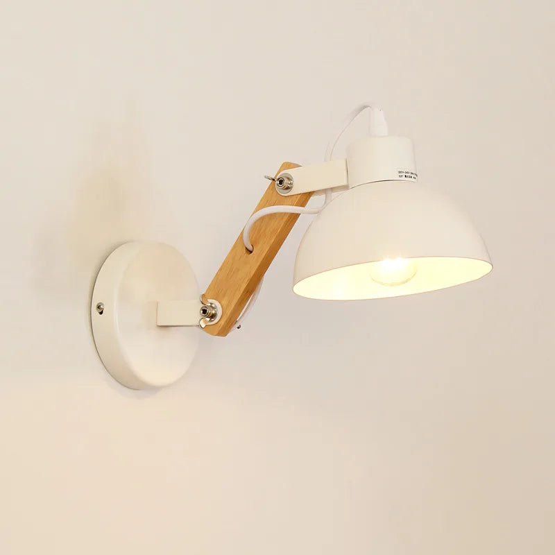 lampe murale moderne articulée métal blanc fixée mur sans ampoule entrée chambre coucher