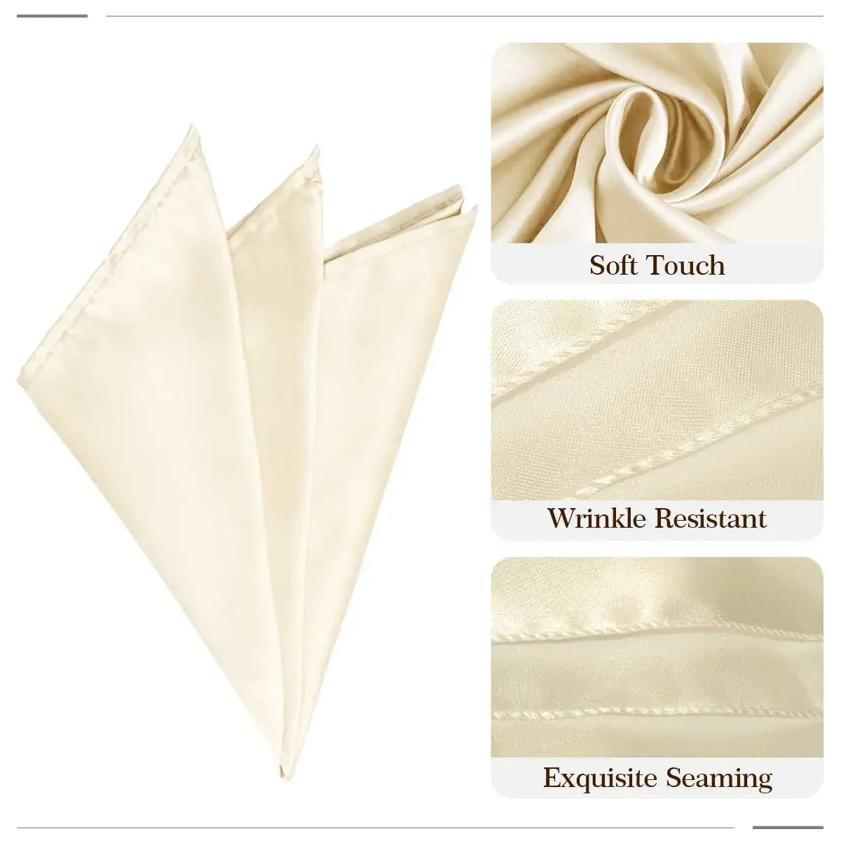 serviettes table rose pâle bleu royal beige clair modernes 12 pièces satinées polyester