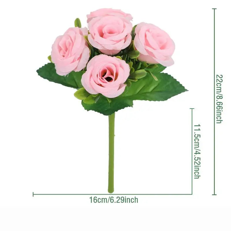 bouquets artificiels fleurs simples classiques rouge blanc rose jaune violetintérieur décoration maison fête