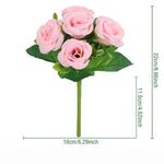 bouquets artificiels fleurs simples classiques rouge blanc rose jaune violetintérieur décoration maison fête