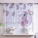 rideau floral transparent plissé romantique imprimé dentelle salon européen américain