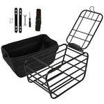 panier vélo métallique noir sacoche tissu accessoires montage rustique utilitaire commuting touring chien poodle