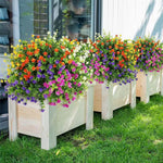 bouquets fleurs artificielles jaune violet vert feuilles modernes extérieur mariage piques tiges flexibles