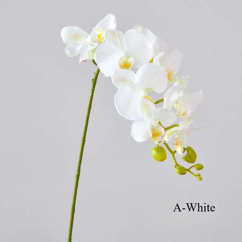 bouquet artificiel orchidées phalaenopsis rose blanc jaune moderne décoration intérieure mariage anniversaire fêtes