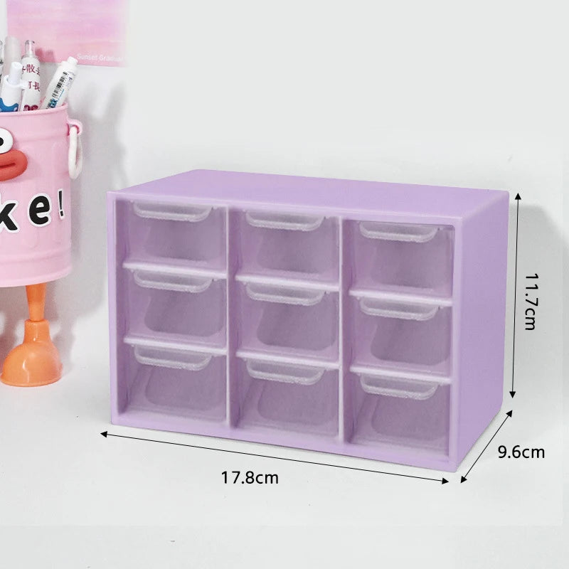 boîtes rangement tiroirs transparentes rose blanc violet modernes pratiques fixation murale