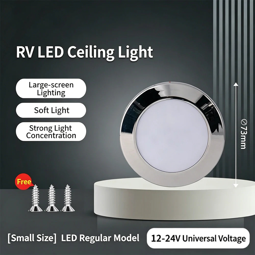 lampe led moderne adhésive éclairage intérieur véhicule blanc 6000k tactile 12v 24v 185mm 150mm