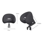 coussin soutien dos noir texture microfibre contemporain clips fixation ajustables mémoire forme