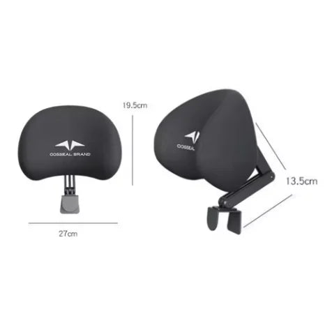 coussin soutien dos noir texture microfibre contemporain clips fixation ajustables mémoire forme