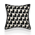 coussin carré géométrique noir blanc adhésif contemporain housses décoration salon canapé voiture decoration