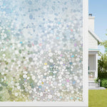 film fenêtre adhésif motif galets moderne protection uv blanc gris bleu vert rose jaune