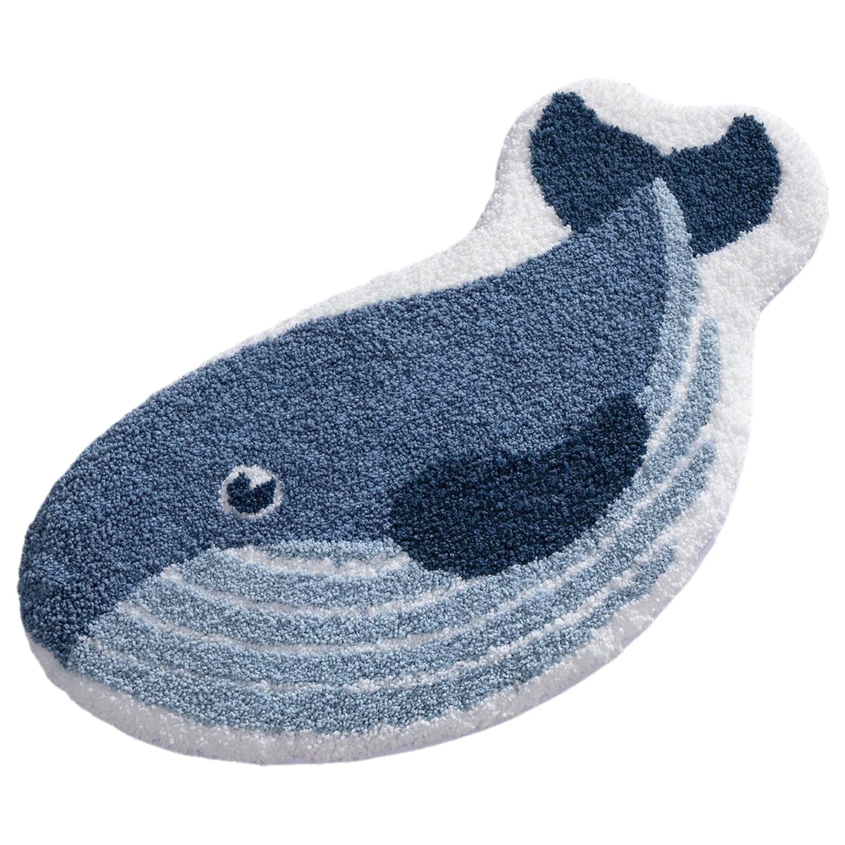 tapis bain bleu marine baleine doux polyester imperméable moderne salon chambre sdb extérieur voyage