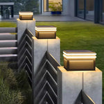 lampe solaire led moderne noire blanche ip65 acier inoxydable jardinextérieurversible