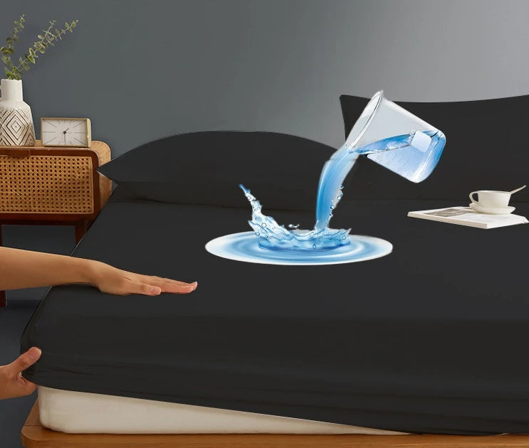 housses lit imperméables drap housse 100 polyester blanc unis modernes adultes king 160x200cm