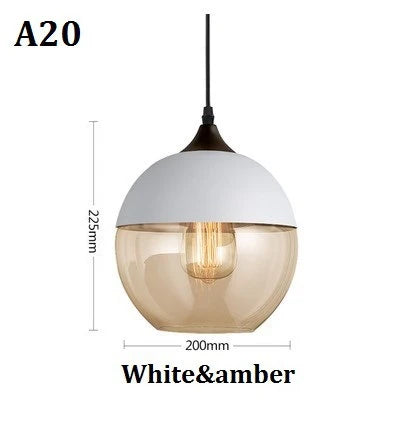 Suspension lumineuse moderne verre translucide câble noir salon chambre