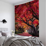 Décoration murale extérieur jardin tapisserie forêt