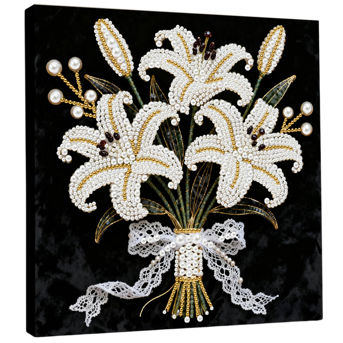 tableau décoratif peinture strass papillons lune étoiles floral contemporain débutant artisanal 25x25cm