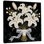tableau décoratif peinture strass papillons lune étoiles floral contemporain débutant artisanal 25x25cm