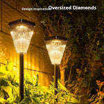 lampes solaires modernes haute luminosité led autonome noir blanc strass