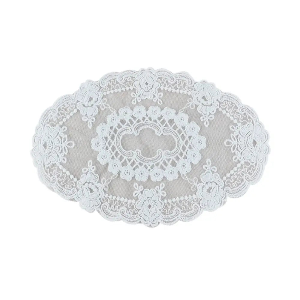 serviettes table classiques dentelle blanche maison festives round 18cm 27cm ovale 17x28cm 19x30cm 29x45cm