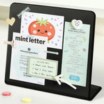 tablette magnétique moderne noire aimants pince papier marqueurs blancs 25x16cm 20x14cm 13x10cm