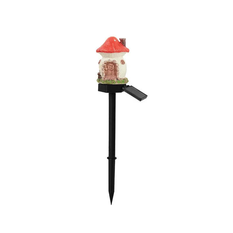 lampe solaire extérieure blanc rouge bleu vert marron texture résinée motifs floraux décoration jardin