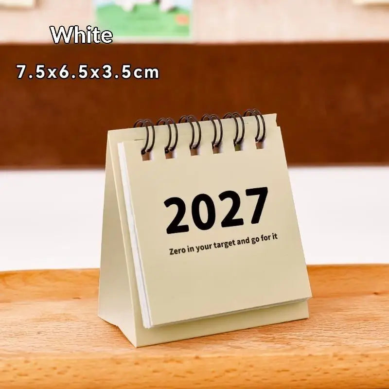 calendrier minimaliste spirale couleurs douces pages notes 2027 mémorisables moderne