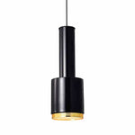 Suspension lumineuse moderne or noir blanc éclairage chambre salon minimaliste
