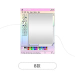 miroir decoratif retro cadre paint icone graphique opalescent stickers chambre coucher