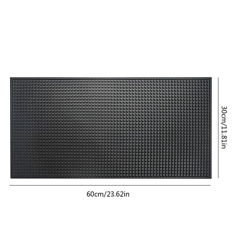 tapis barre silicone néoprène moderne perforé noir durable résistant chaleur comptoir maison