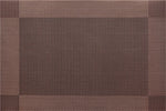 tapis table moderne rectangle gris marron bleu noir beige argent rayures horizontales durable vinyle