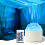 projecteur atmosphérique led blanc transparent moderne télécommande 16 couleurs rotation automatique chambre enfants fête