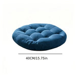 coussin sol rond velours méditation yoga confort moderne bleu marron jaune