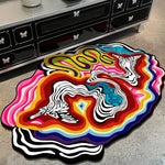 tapis multicolore abstrait moderne antidérapant absorbant eau chambre salon intérieur polyester