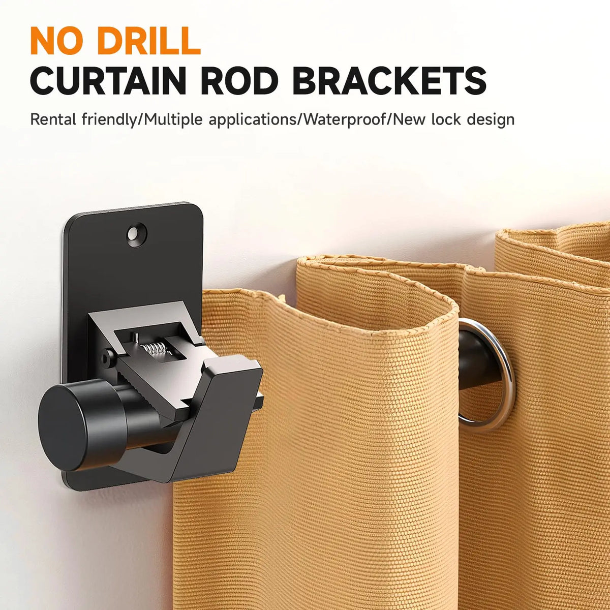 supports murals adhésifs rideaux noirs modernes coton plastique voies accessoires