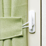 pinces rideau adhésives modernes couleurs vert bleu rose blanc unies opaques