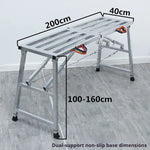 table pliante argentée structure métallique moderne poignées anti dérapante pliante portative