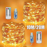 guirlande lumineuse led 10m 20m waterproof adhésive moderne noël décoration intérieure extérieure