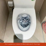 stickers decoratifs toilette animaux 3d realistes blanc gris beige opaques diverse options variante
