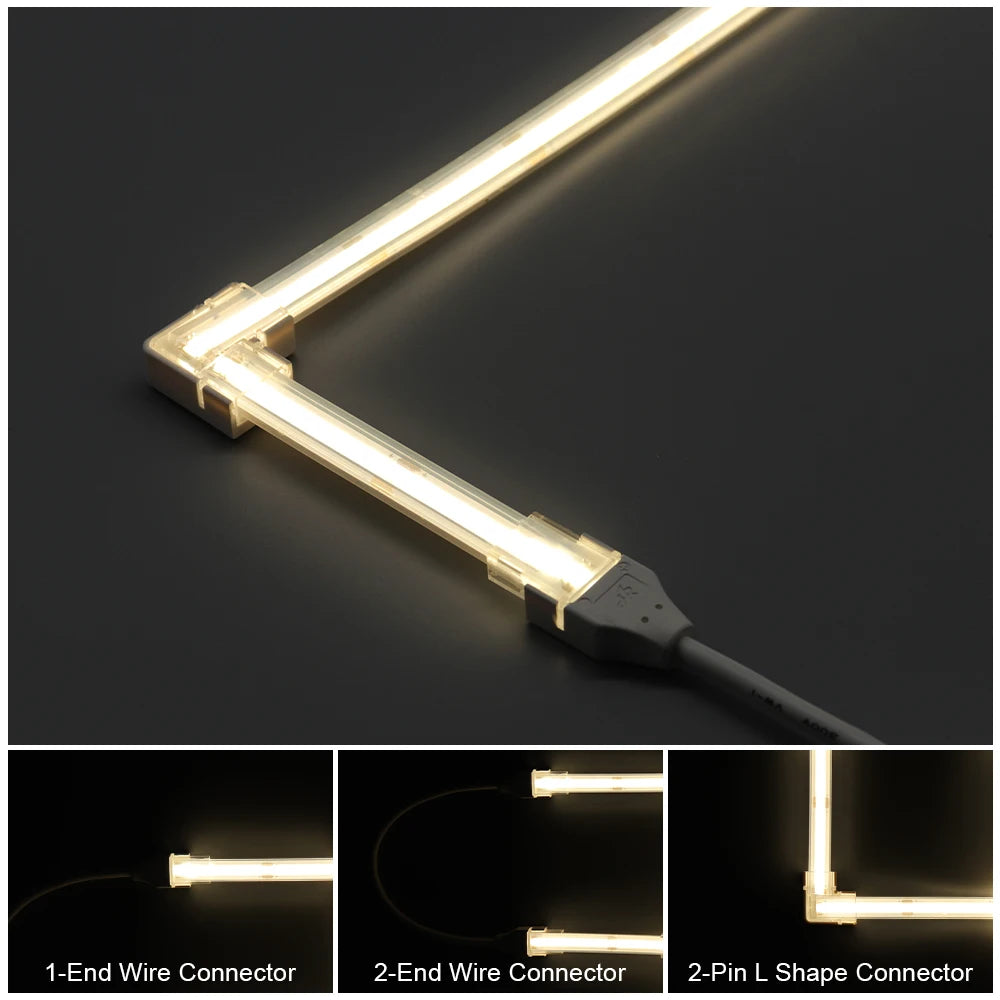 Installation facile du connecteur LED COB sans soudure sur ruban LED