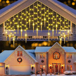 guirlande lumineuse icicles blanc jaune multicolore clips moderne décoratifextérieur noël féerique led