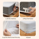 fixateurs draps adhésifs réutilisables blanc gris modernes bandes adhésives chambre lit