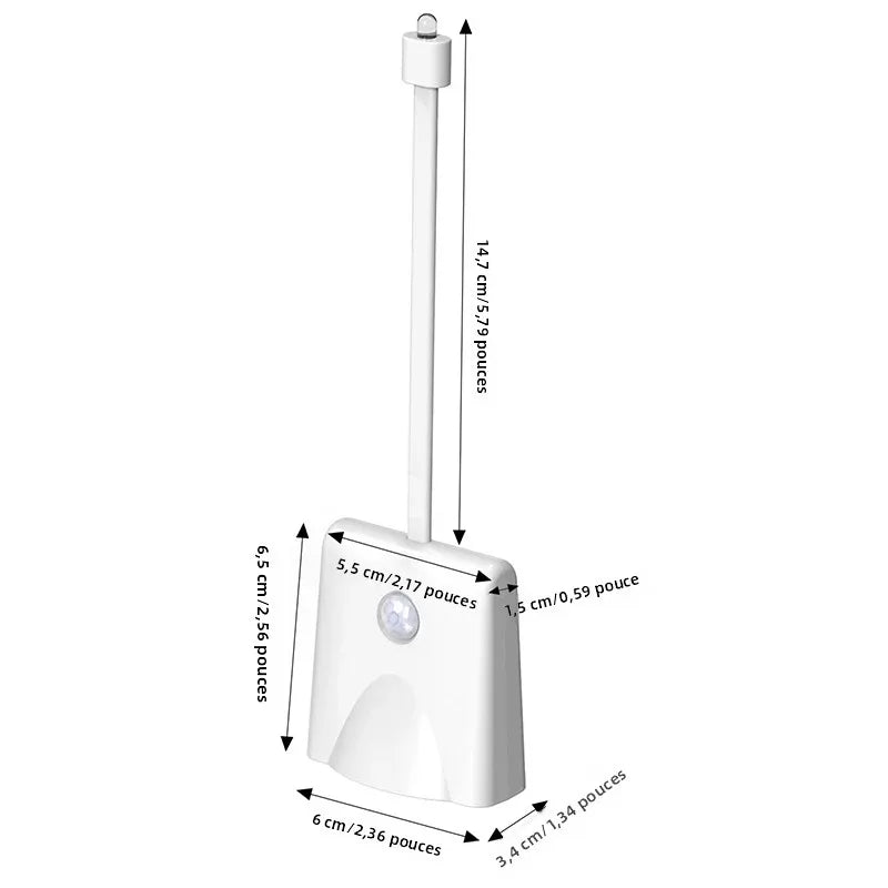 lampe toilette moderne capteur présence charge USB blanc fixations 16 couleurs étoiles