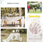 nappe table broderie florale dentelle noir blanc élégante réutilisable mariage fêteextérieurhôtel