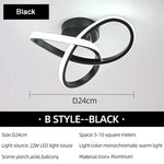 lampe moderne anneaux entrelacés blanc noir éclairage quotidien led interrupteur tactile 10 15 sources